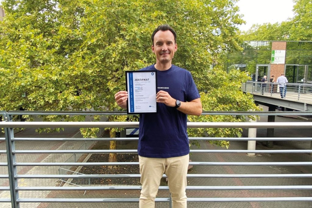 Businessbike erhält Tüv-Zertifikat für Prozesse